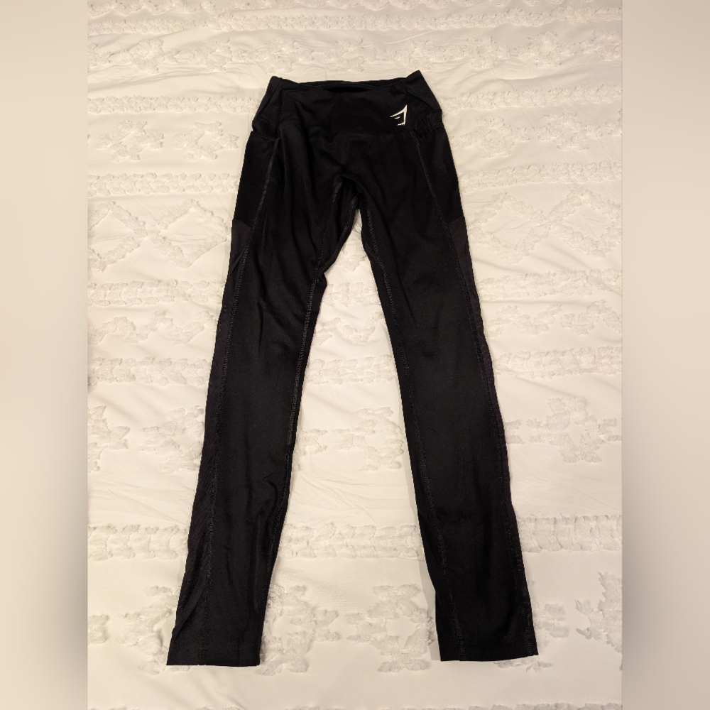 Gymshark Black Mesh Leggings With Pockets